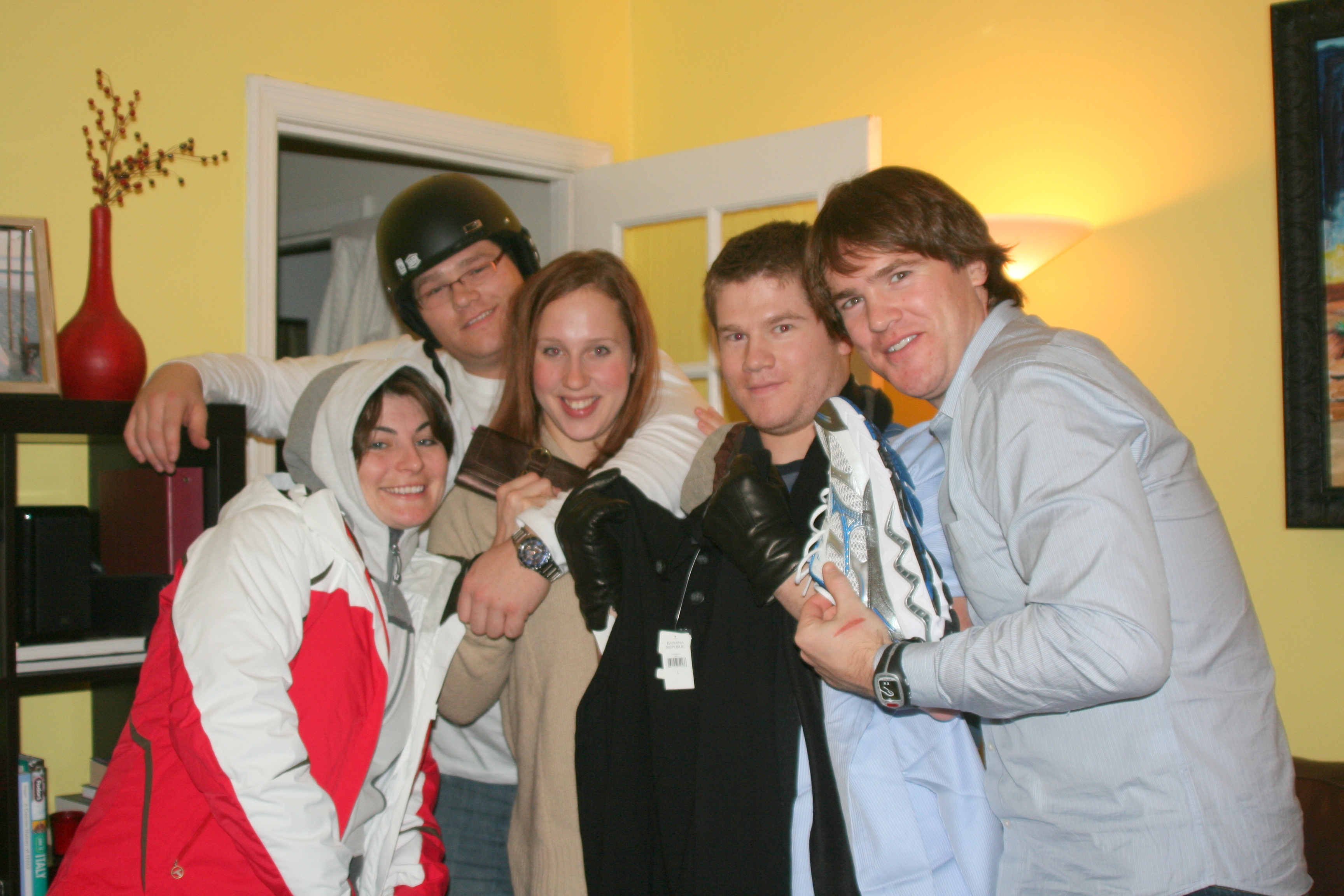 The gang with all of our loot