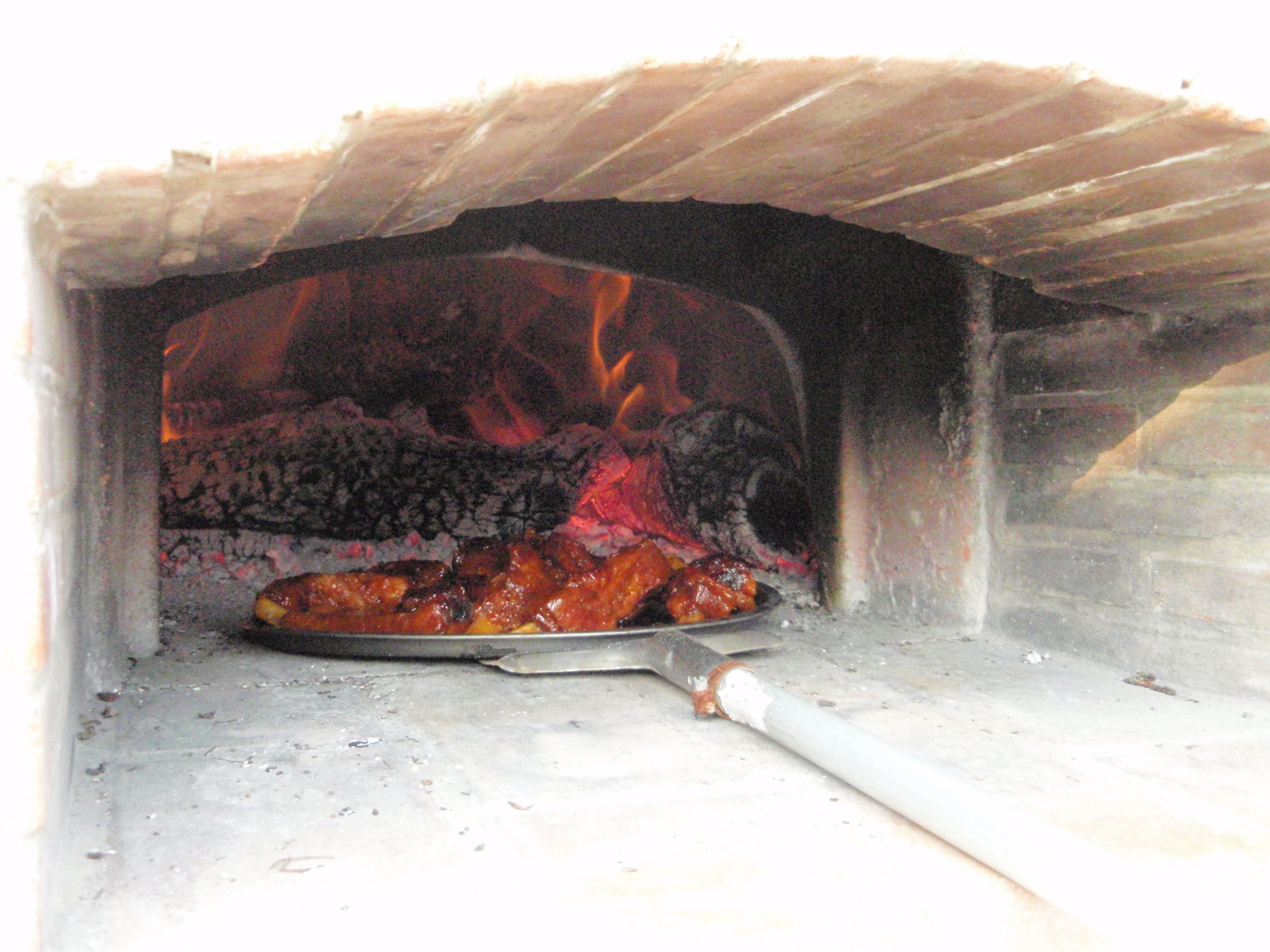 Ribs in a pizza oven