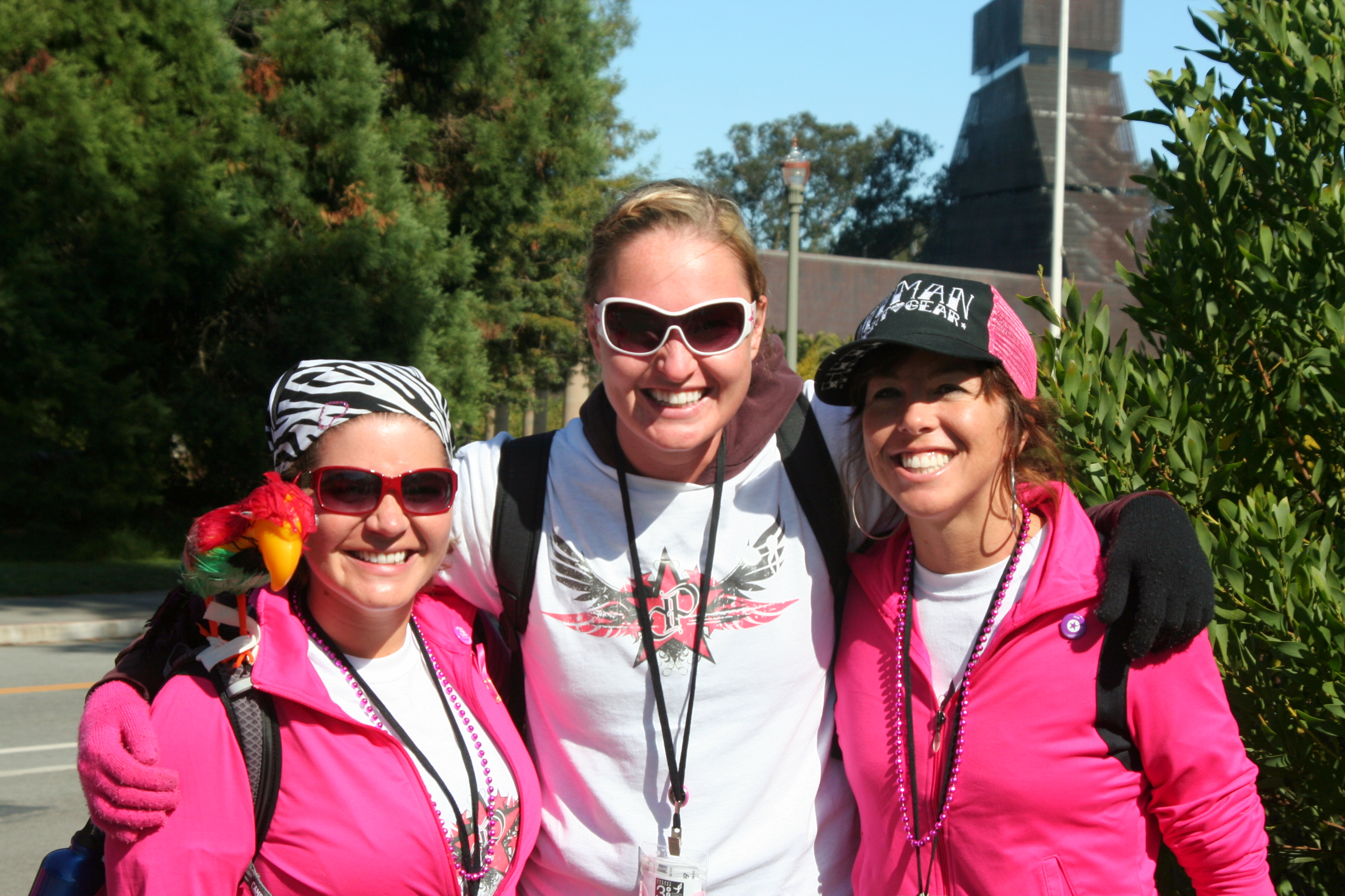DJ the Parrot, Amy, Sara, and Amanda