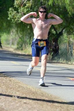 Posing on the run course