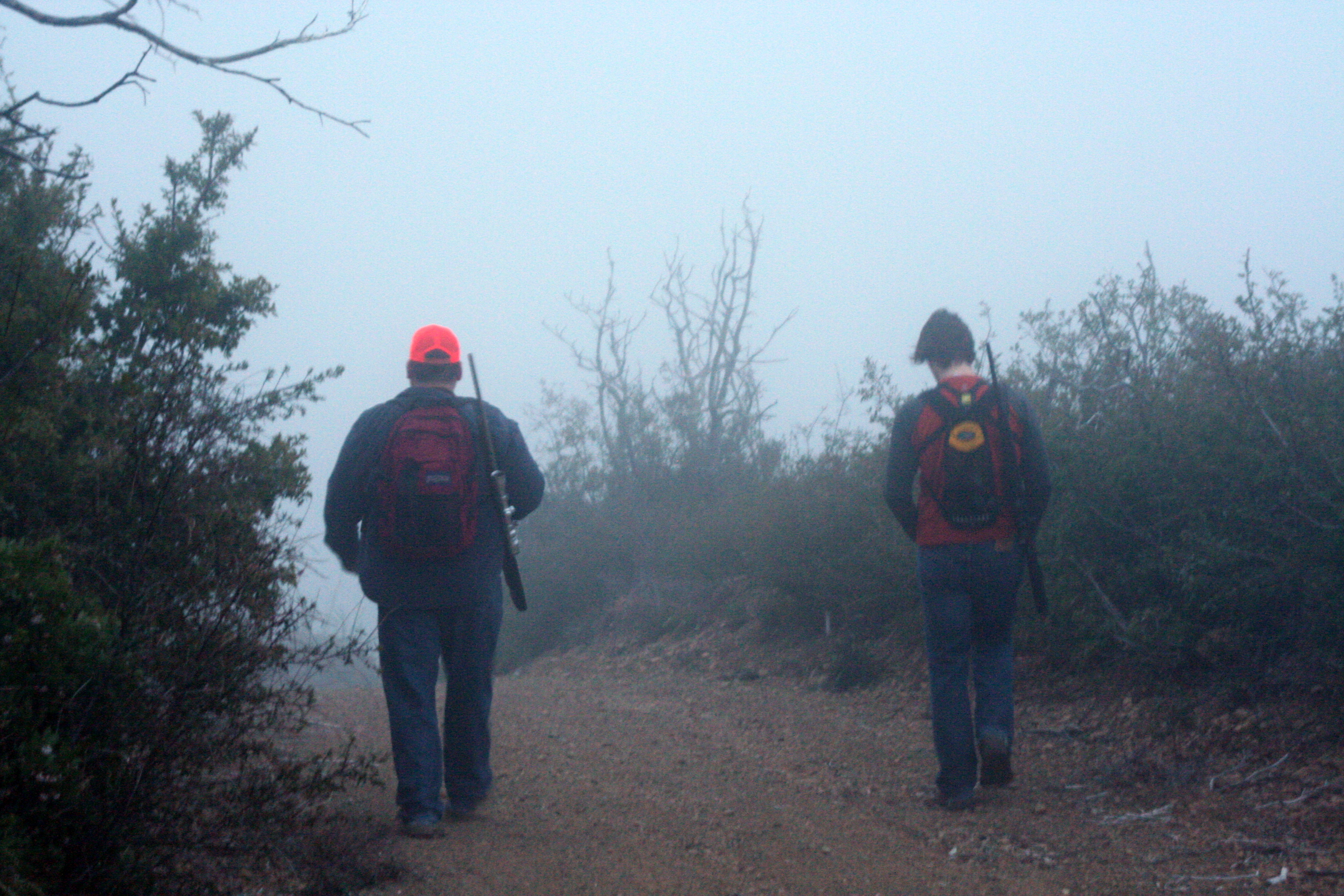Jason and William hiking the Geysers