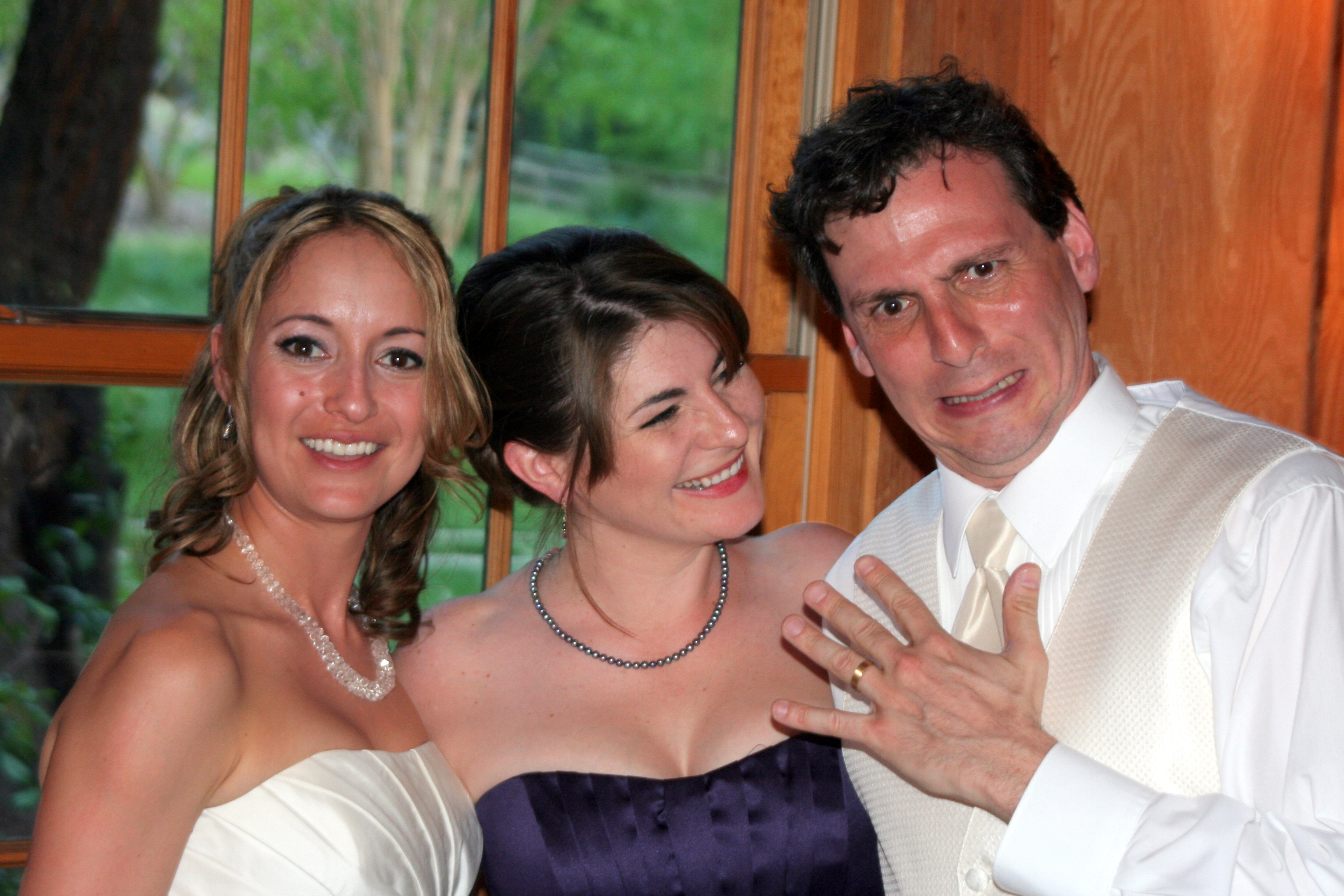 Mari, Sara, and Andrew examine rings