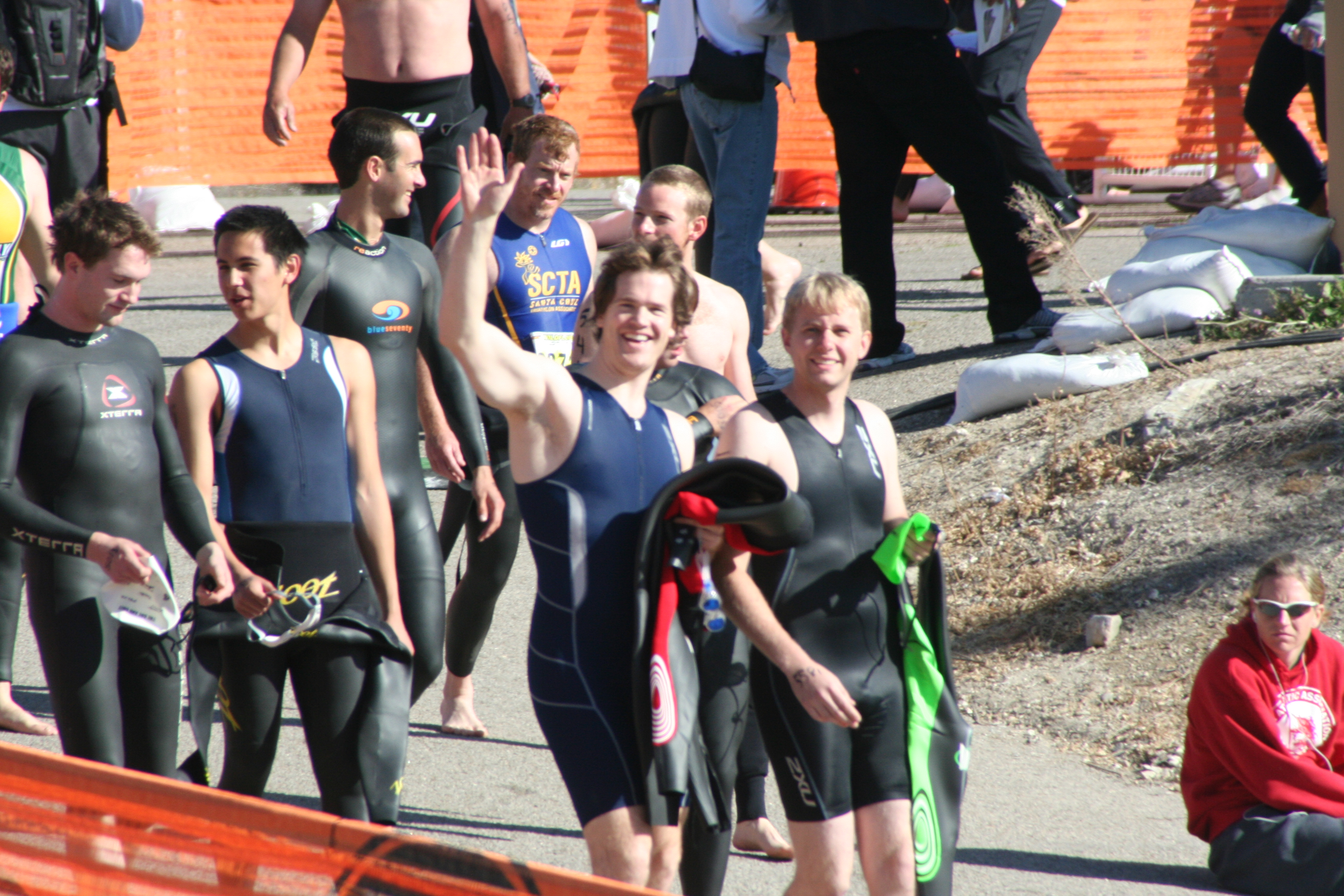 William and Brad head down to the start