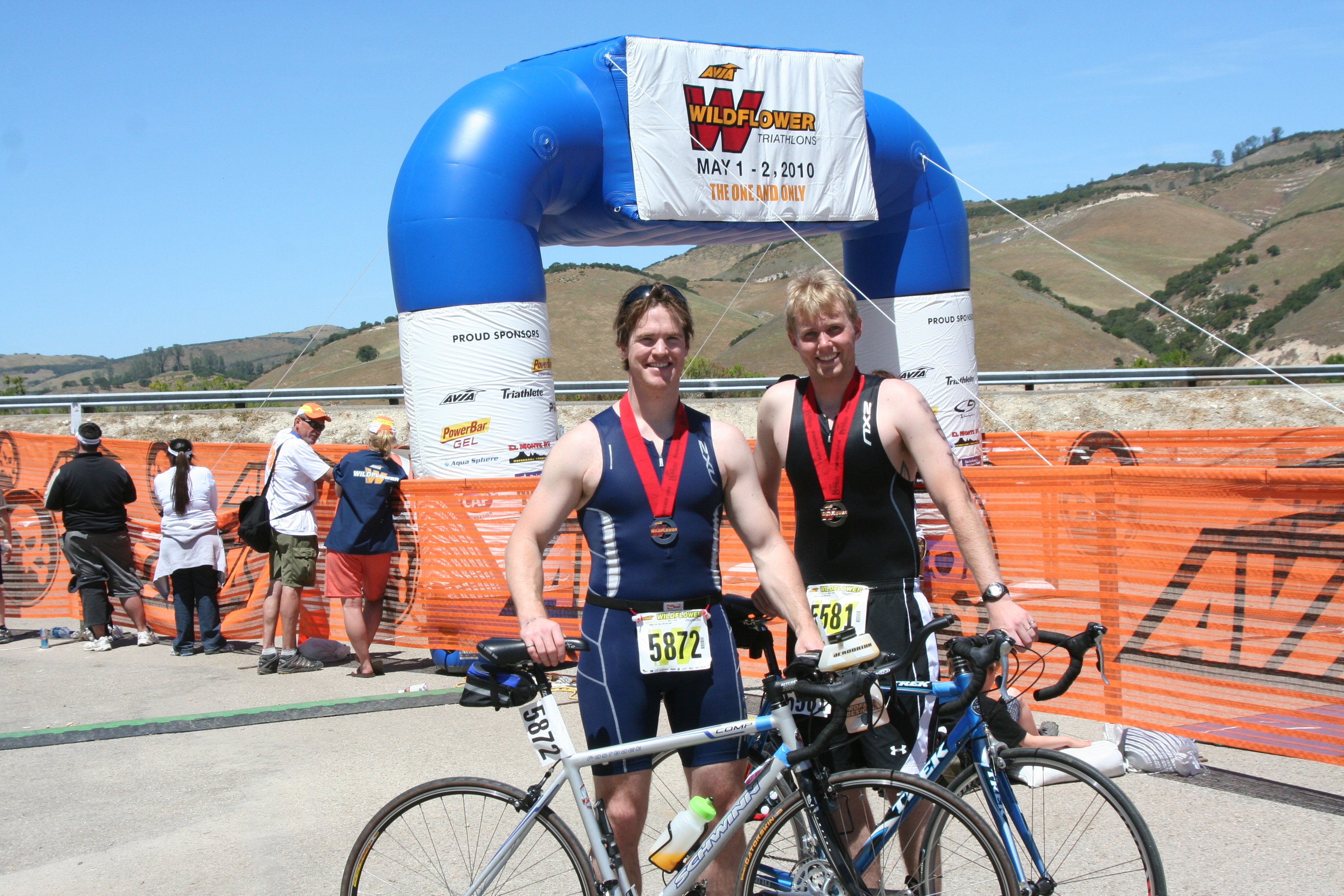 William and Brad at the finish line