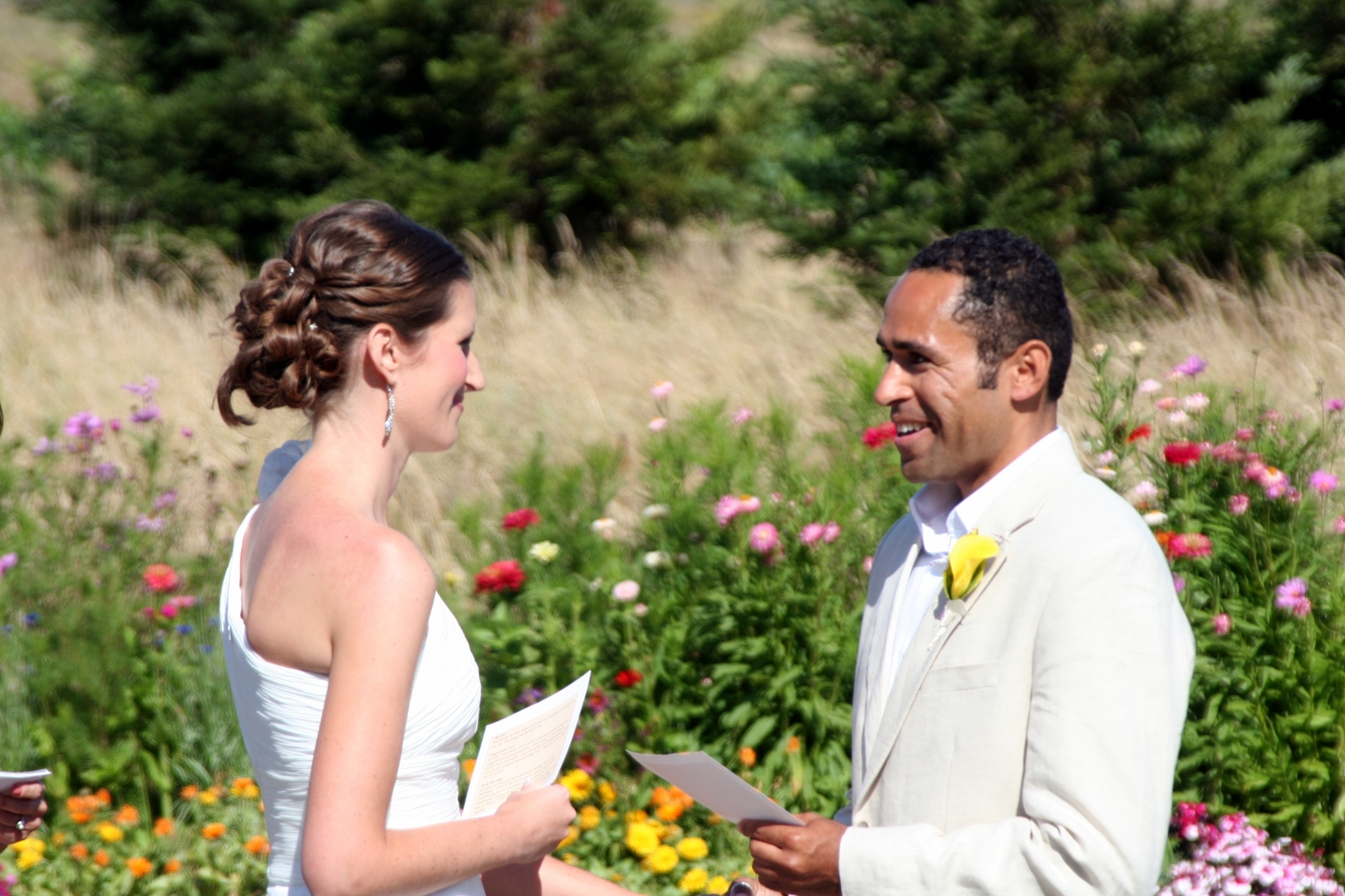 Ed and Beth exchange vows
