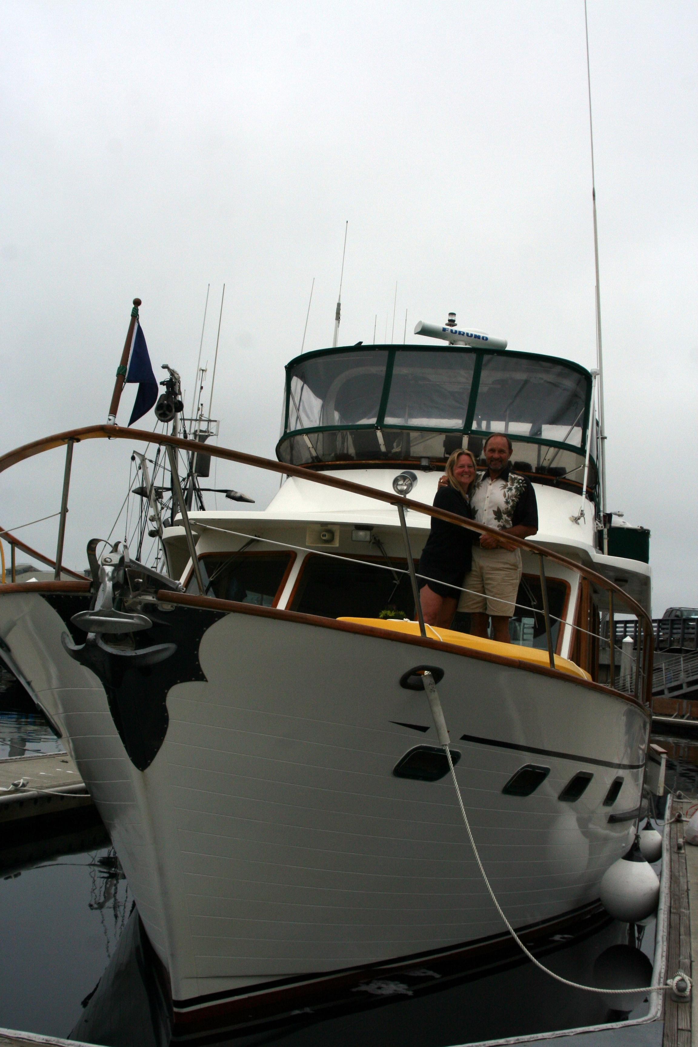 Nancy and Bob and their gigantic boat