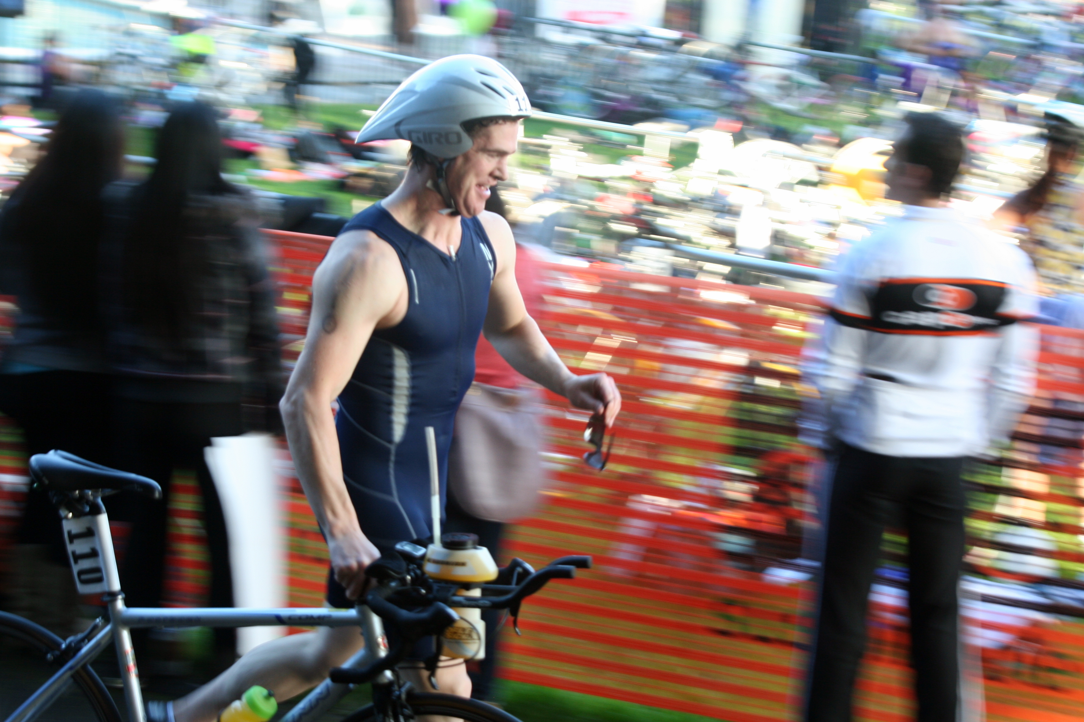 Running out on the bike