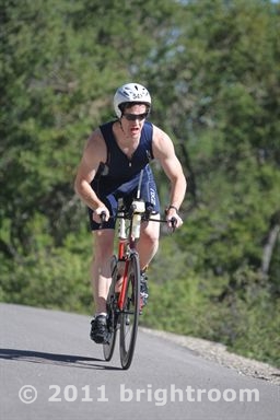 Charging Lynch Hill on the bike