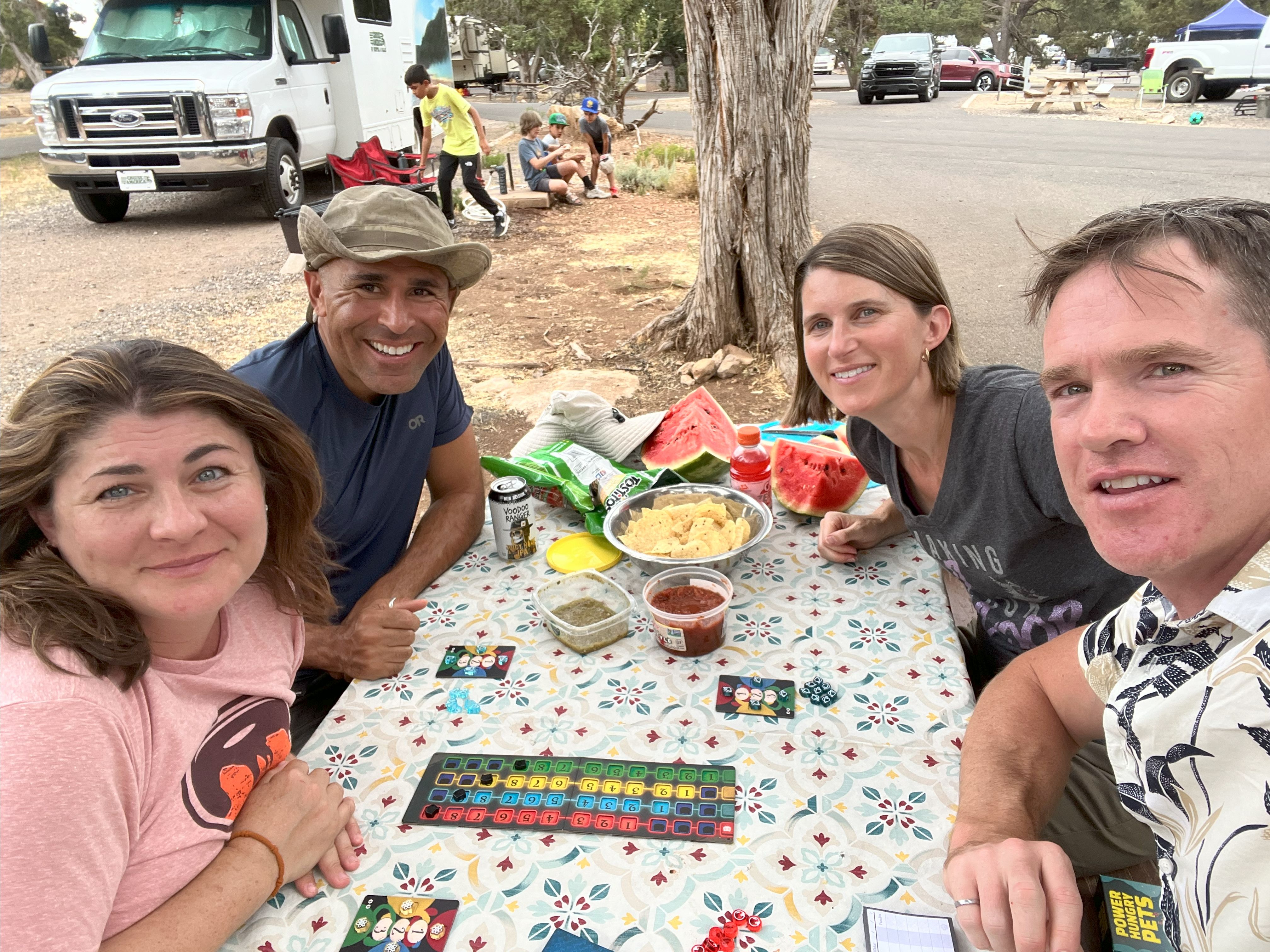 Cat in the Box at the RV park