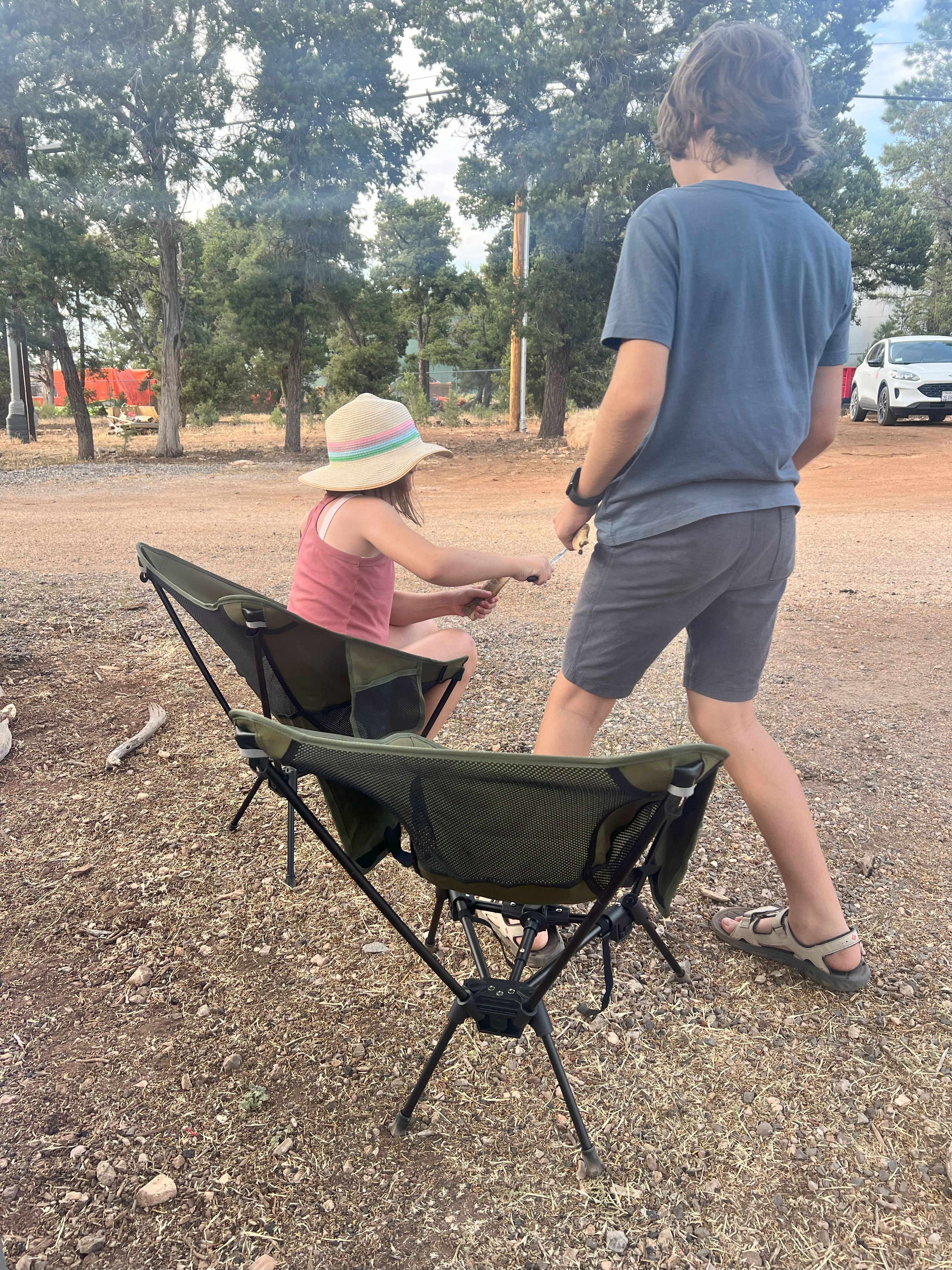 Kids playing with knives