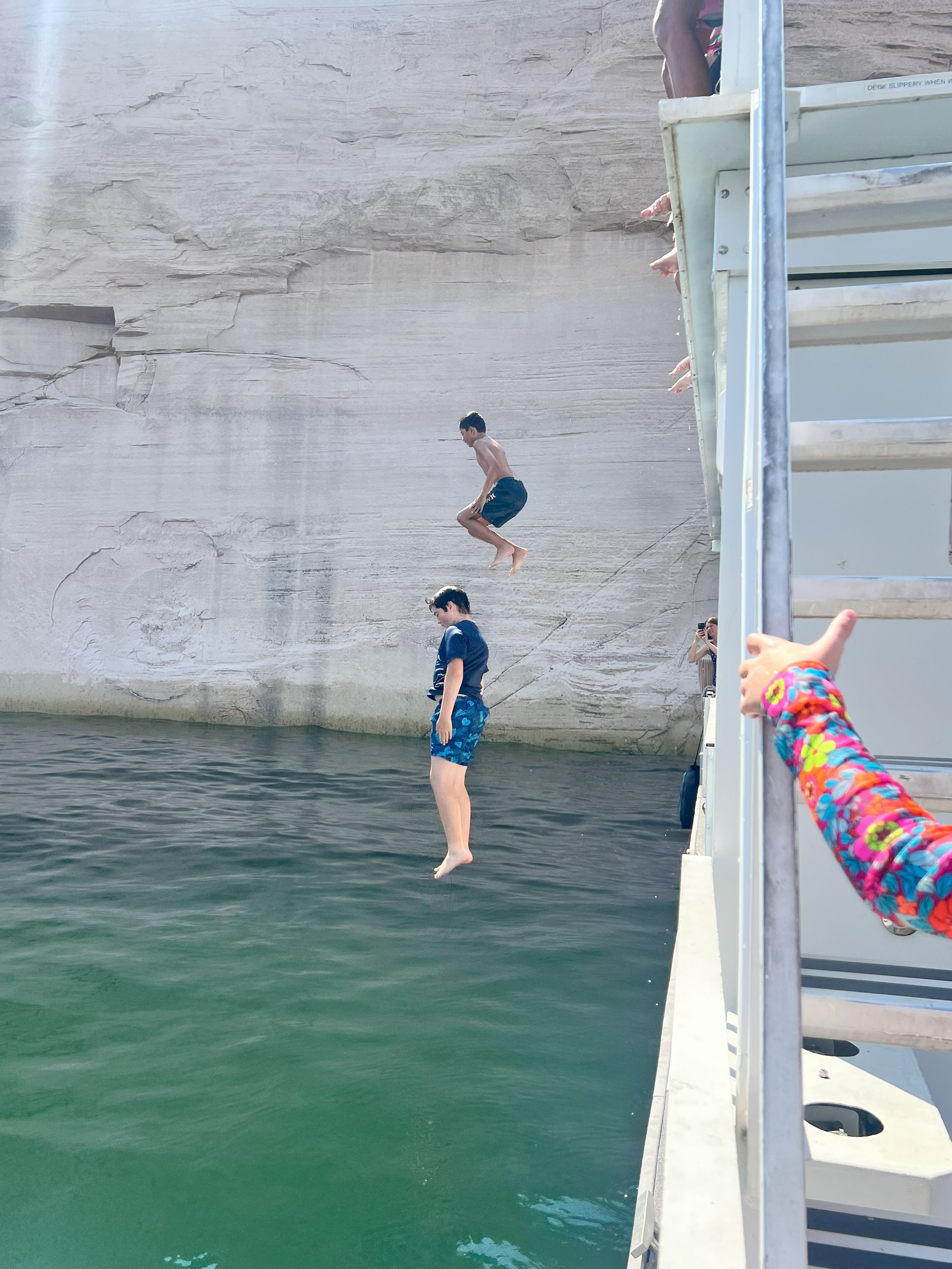 Miles and Quinn jumping