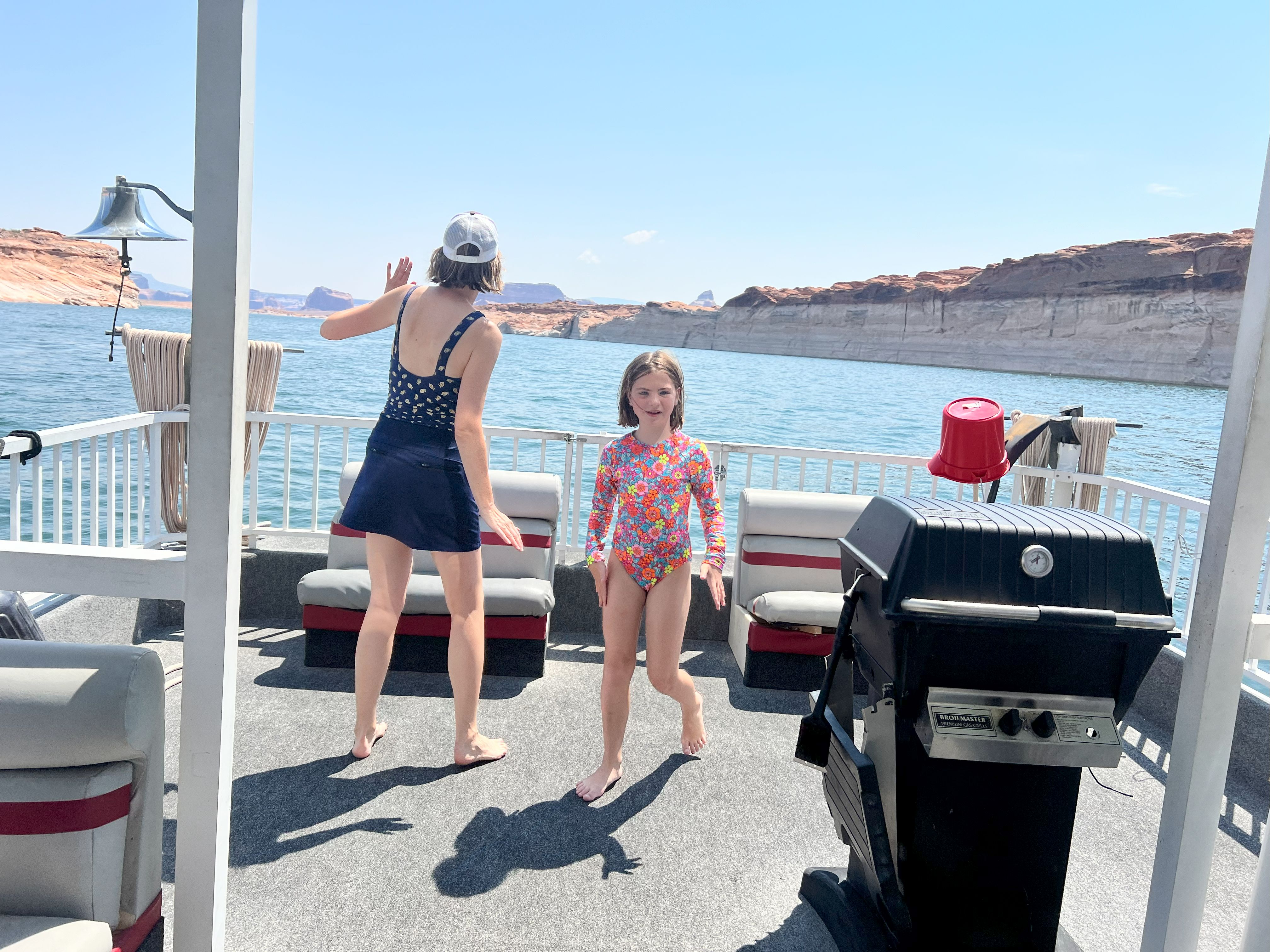 Harriet and Beth dance party