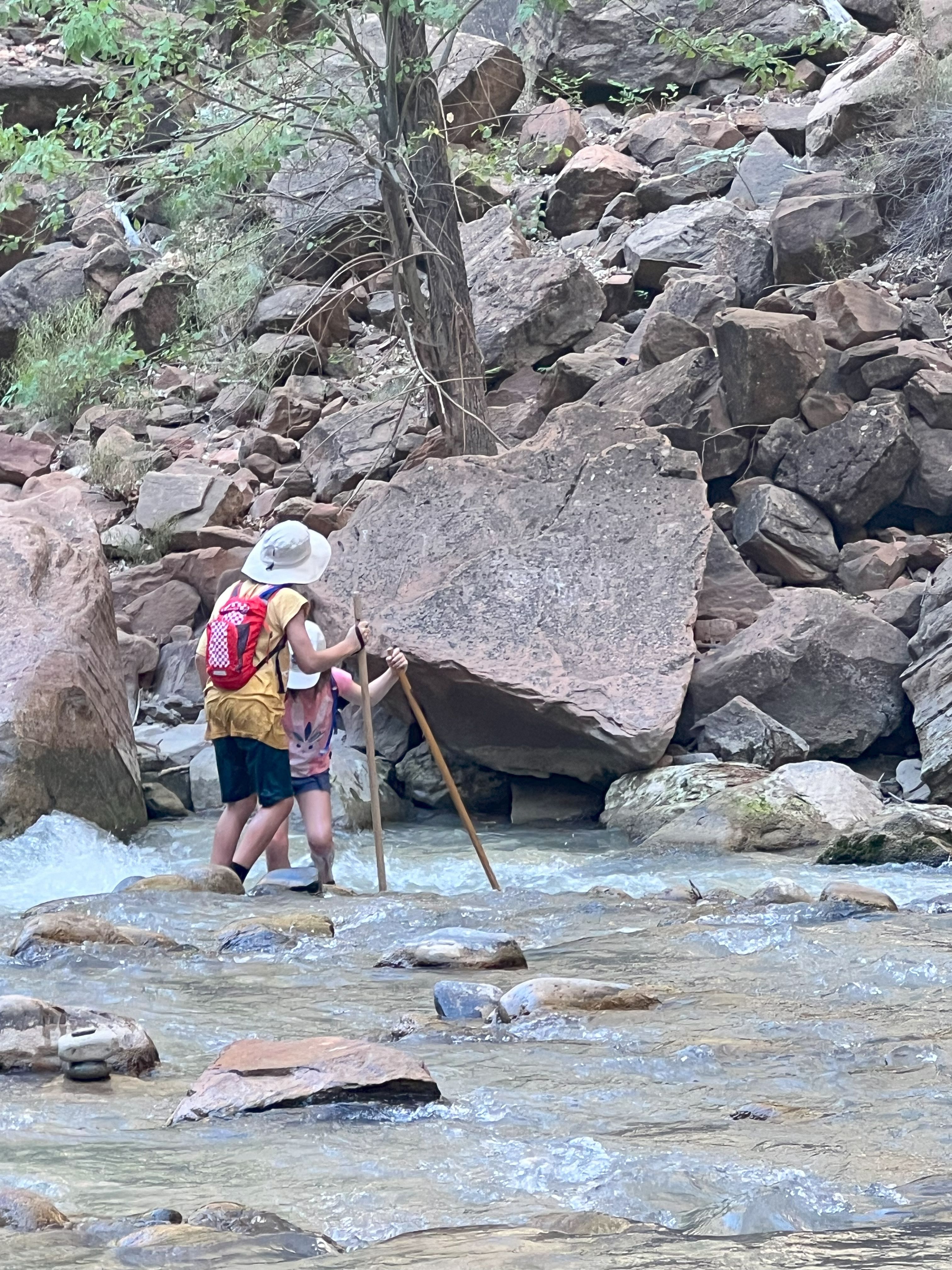 Charlie and Harriet making their way upstream
