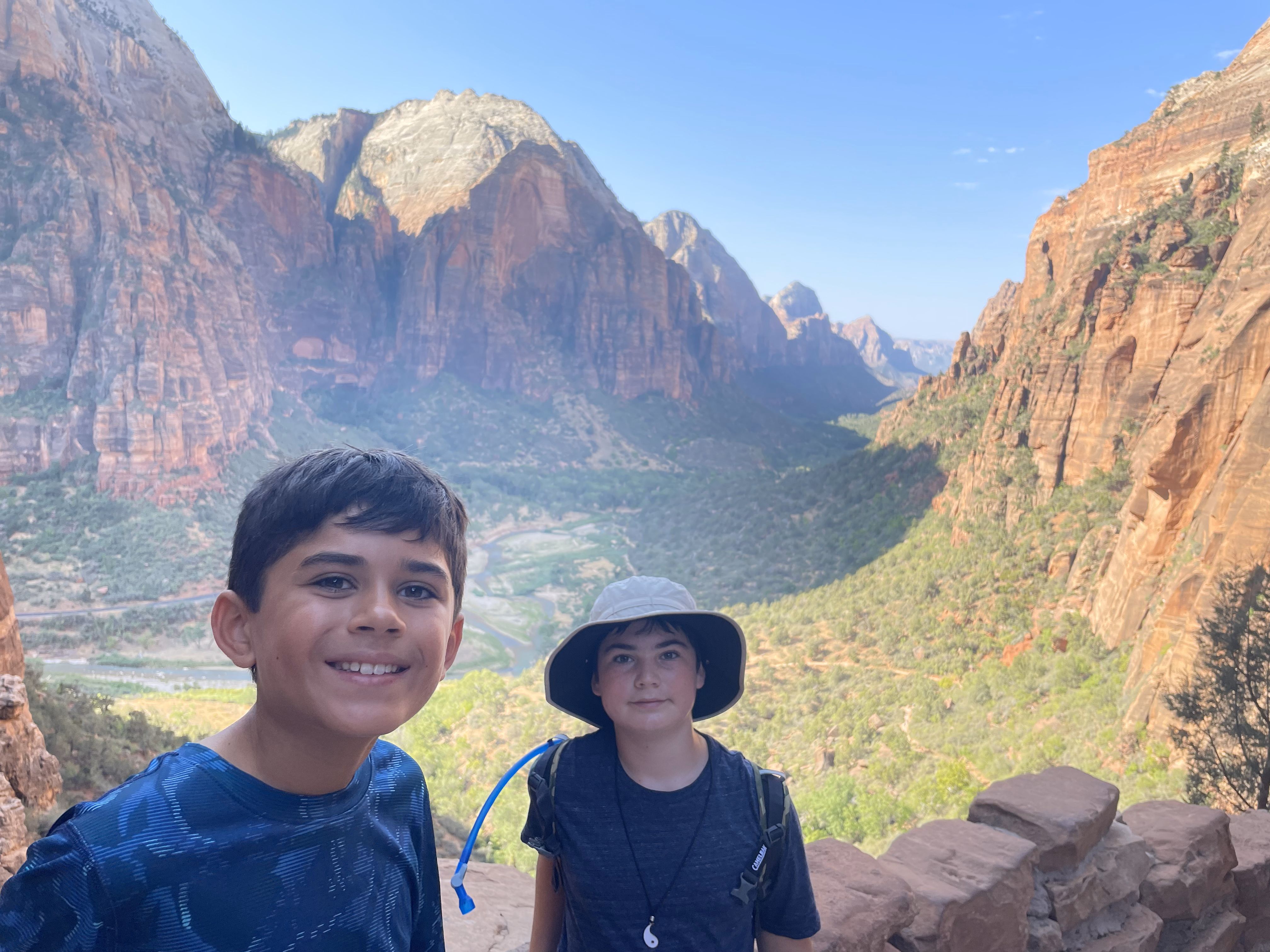 Quinn and Miles on the switchbacks