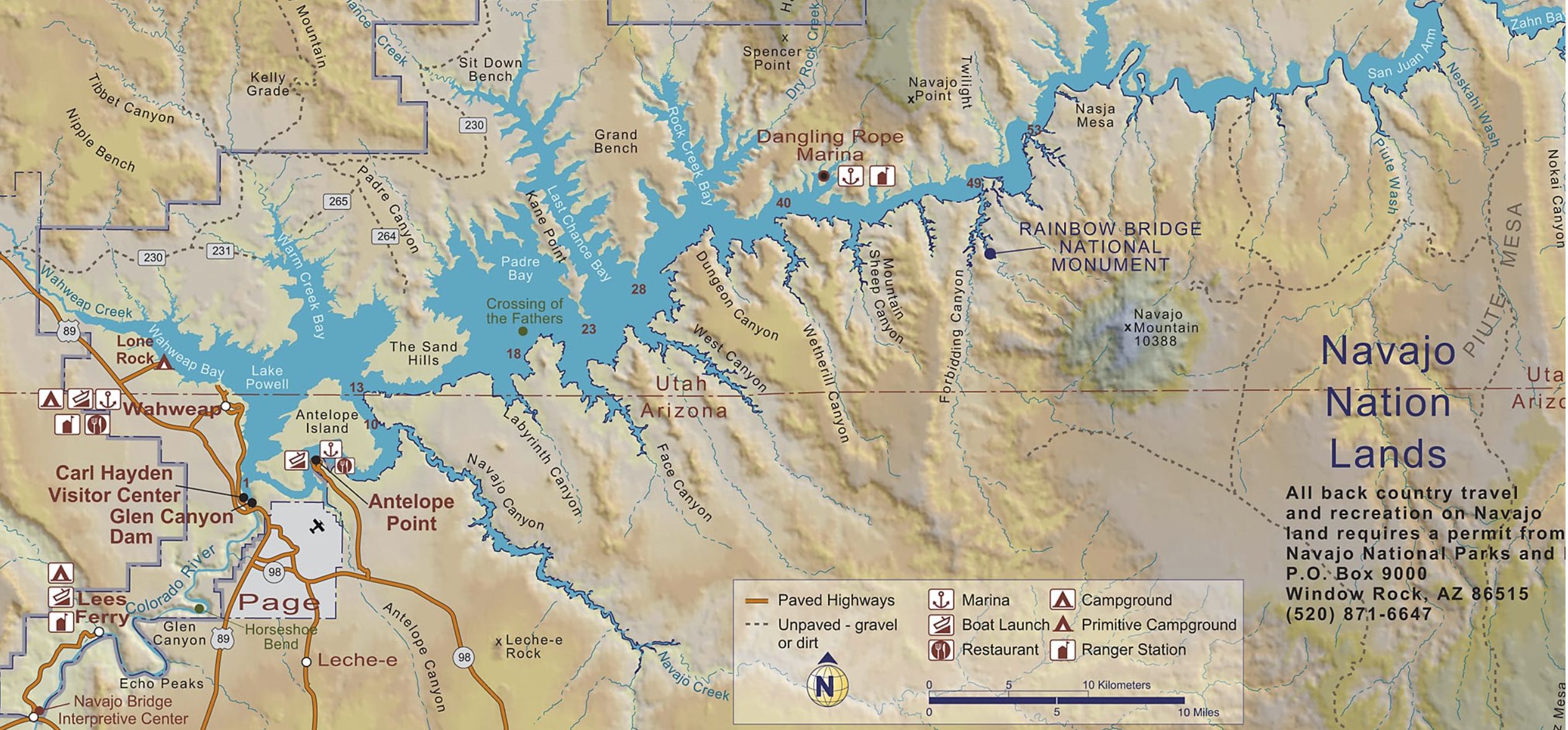 Lake Powell map