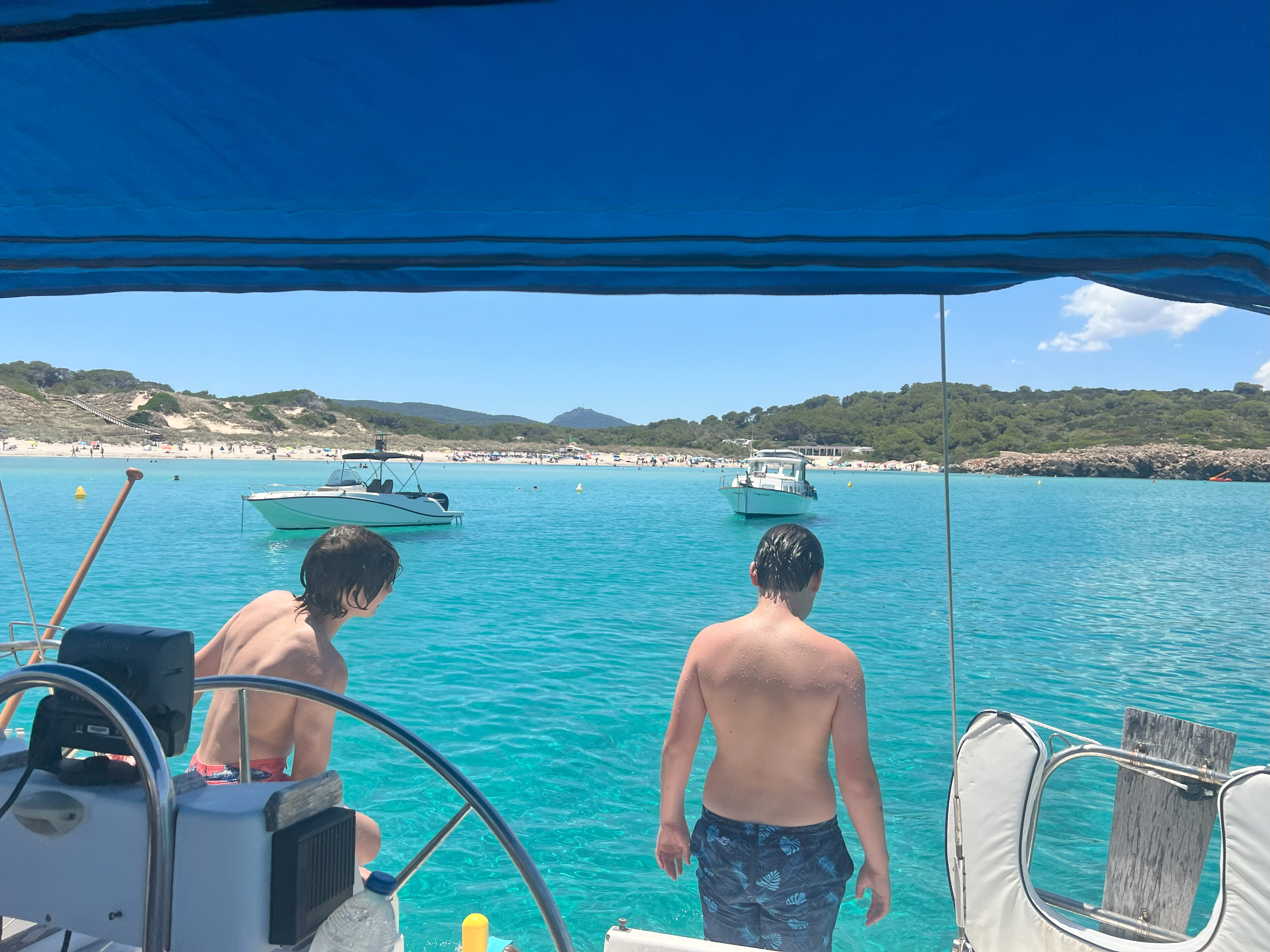 Jumping off the boat