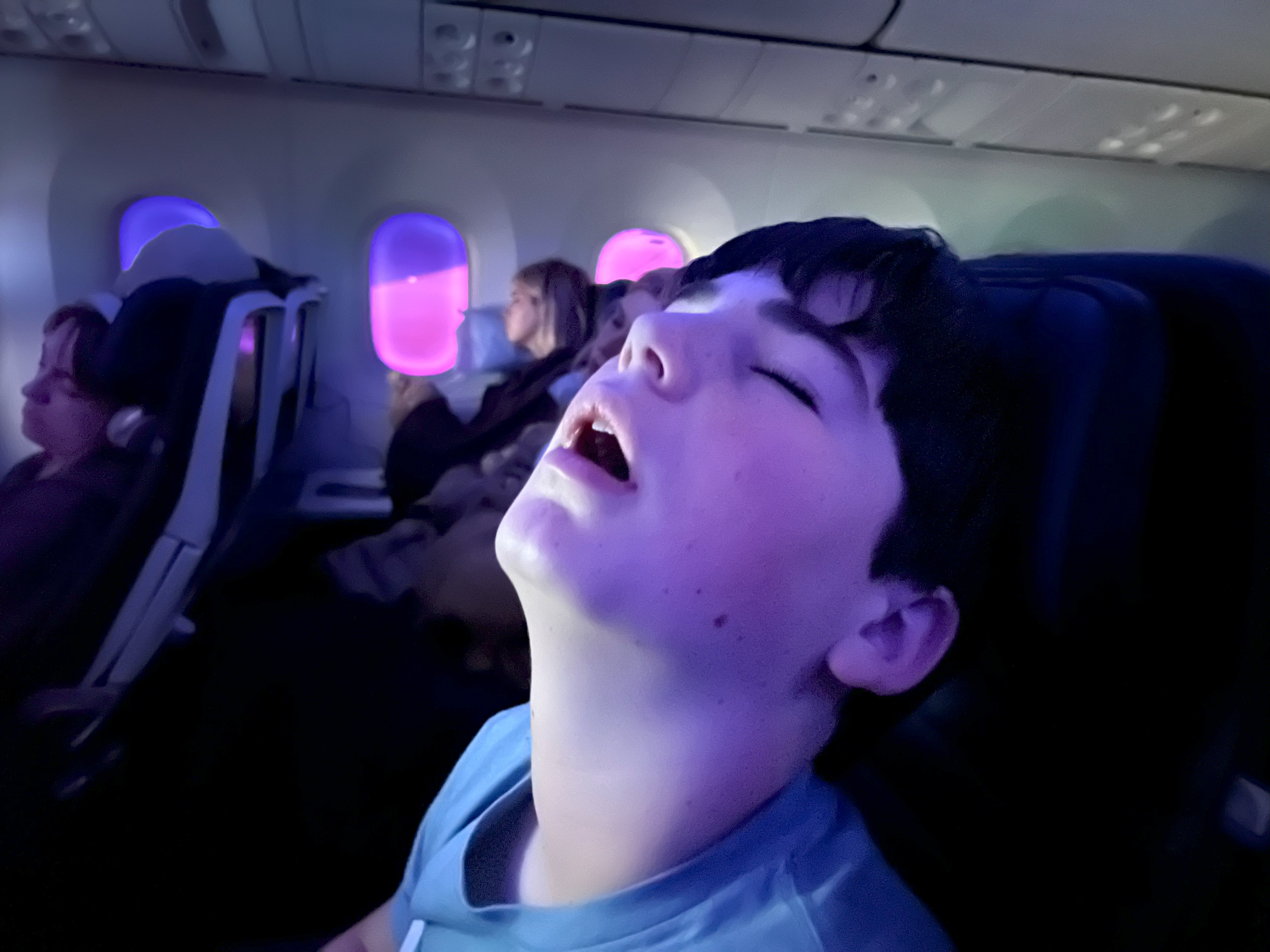 Miles asleep over Iceland