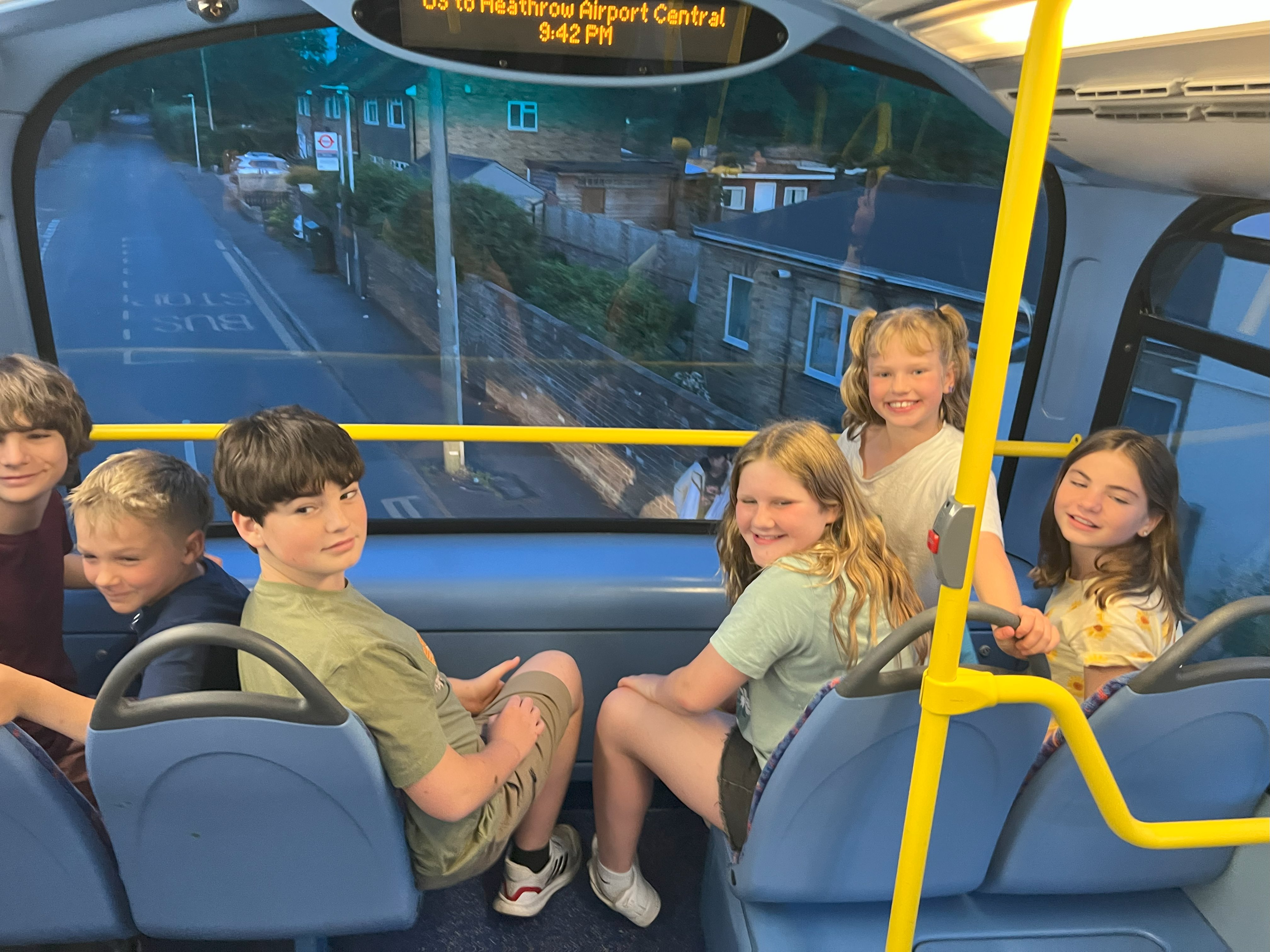 Kids on a double decker