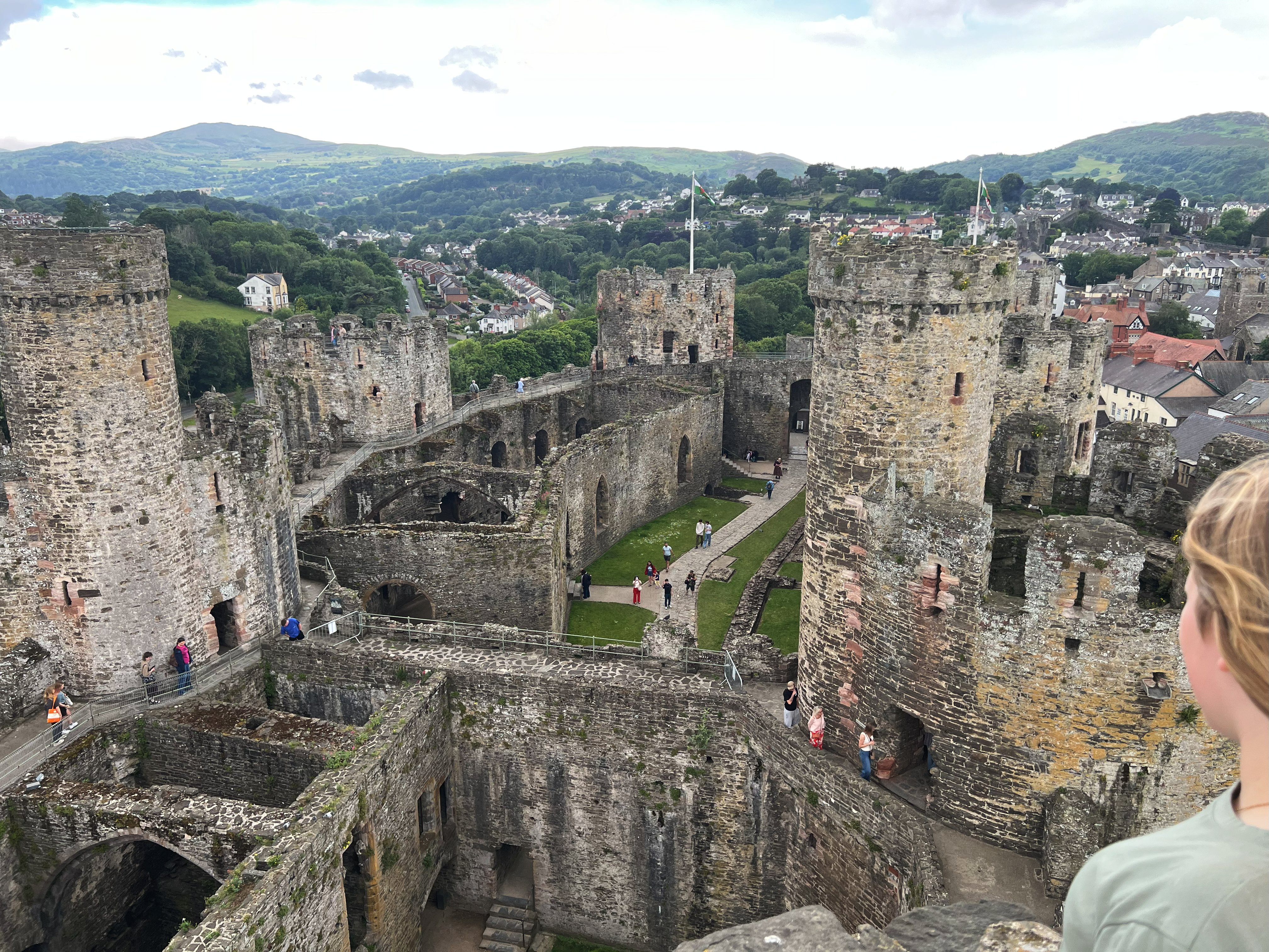 Looking West towards the town