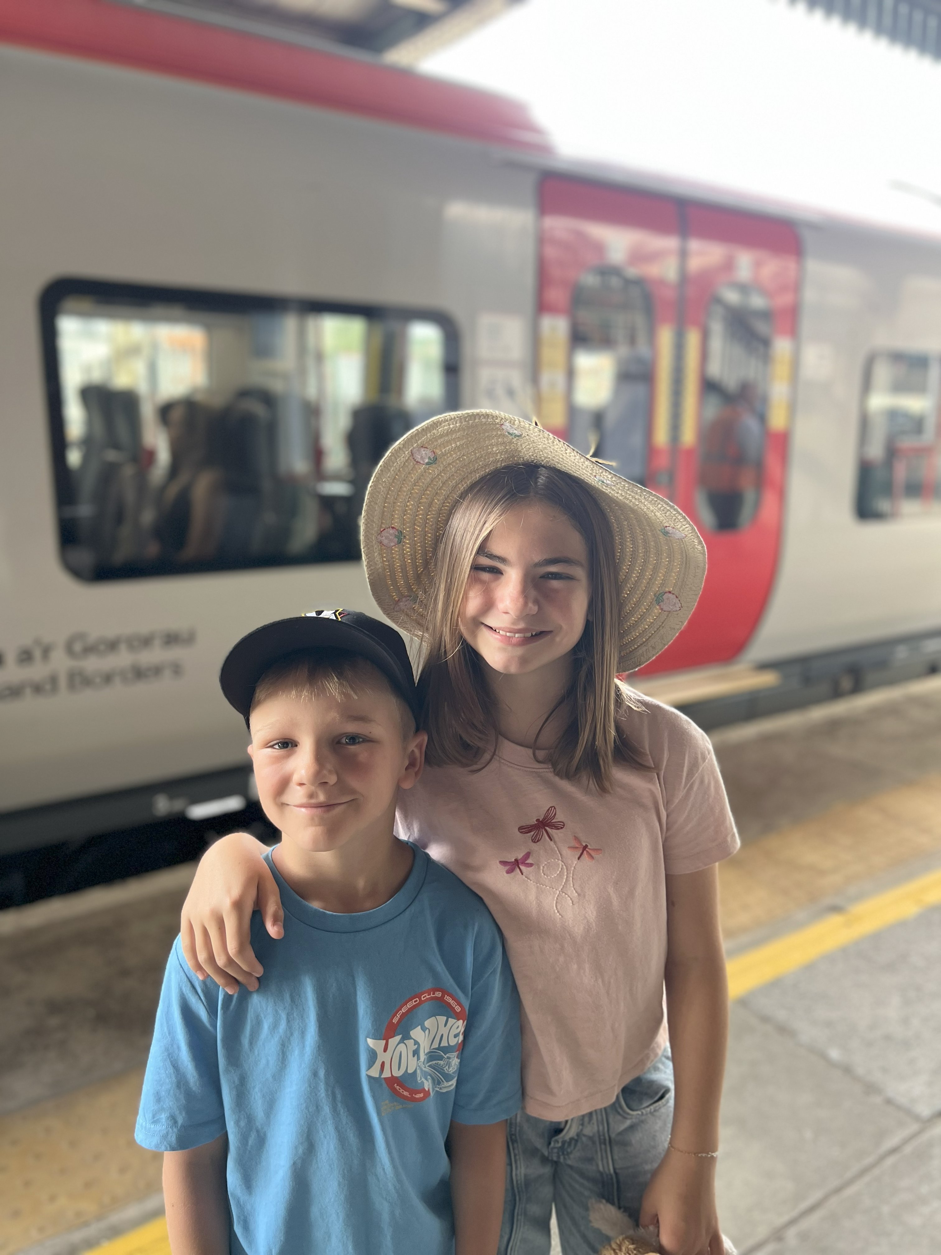 Waiting for the train